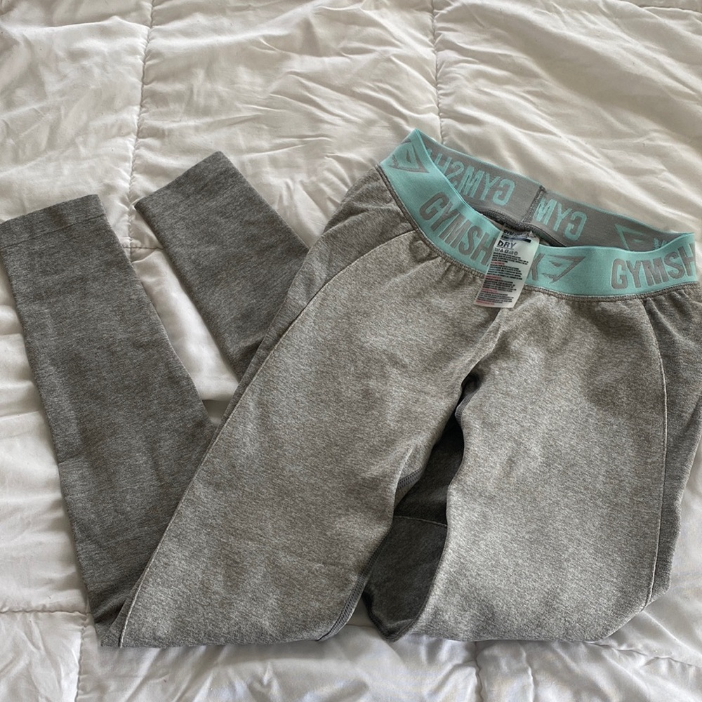 Gymshark Grey/Teal Workout Leggings